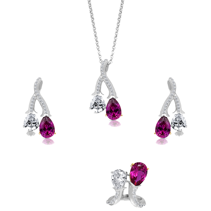 Collana Con Zaffiro Blu, Argento 925 Placcato Oro 18k - Foto 4